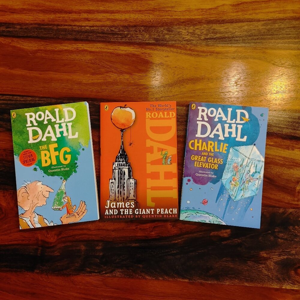 James & the Giant Peach, The BFG, Charlie & the Great Glass Elevator Books -New